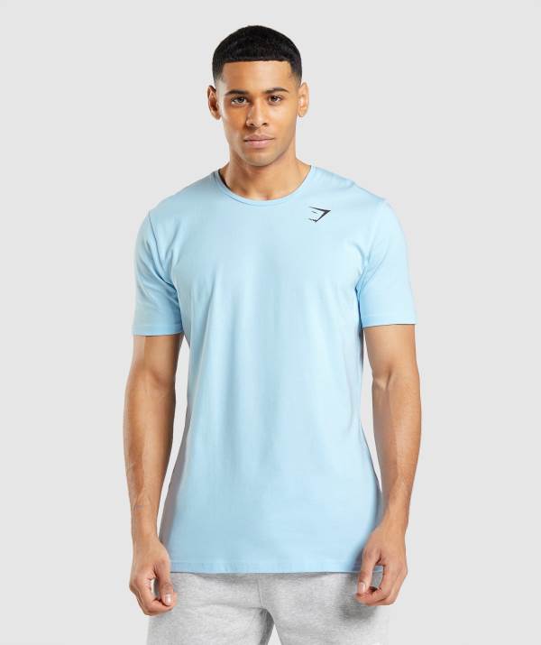 Panske Tricka Gymshark Essential Modre | BL2541097